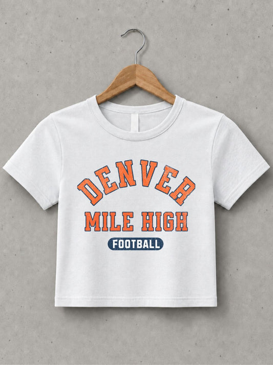 Denver Mile High Football Baby Tee