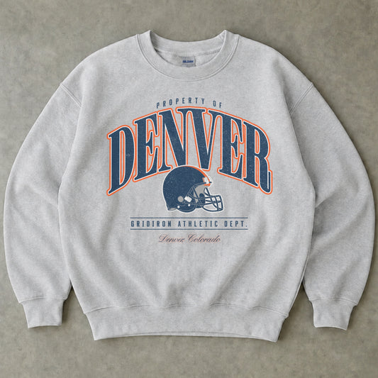 Vintage Denver Football Crewneck Sweatshirt