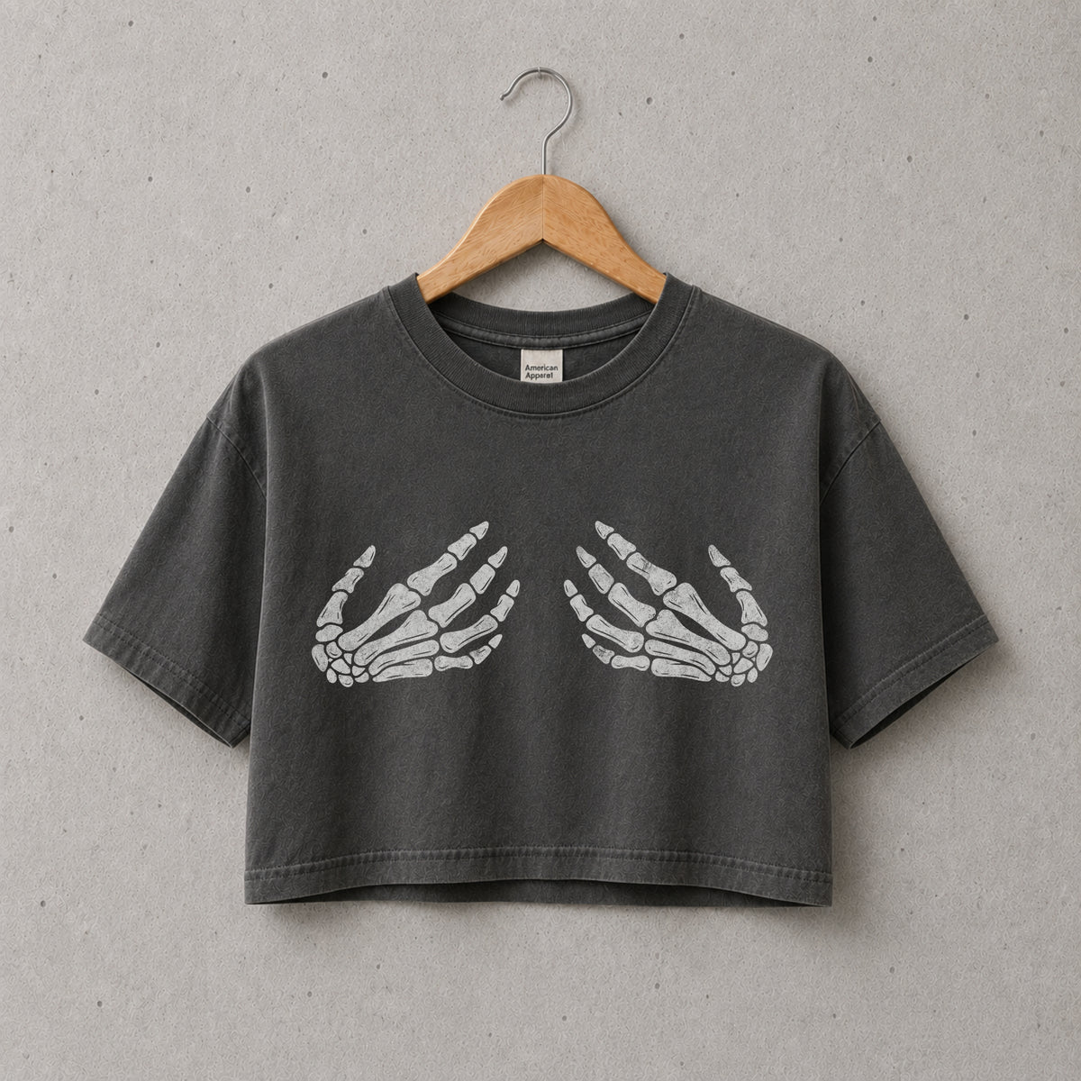 Skeleton Hands Crop Tee