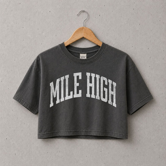 Mile High Cropped Graphic Tee